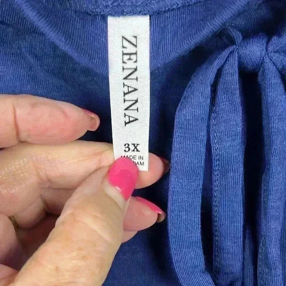 Zenana Women’s Skirt Navy Blue 3X  Drawstring Waist Tulip Hemline Pockets NWOT - Picture 5 of 9